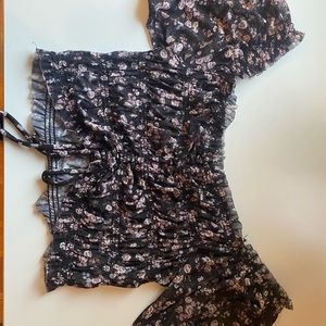 Garage floral crop top